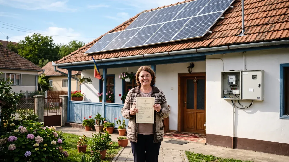 Dosar cu documente ANRE pentru certificatul de prosumator și contor smart meter